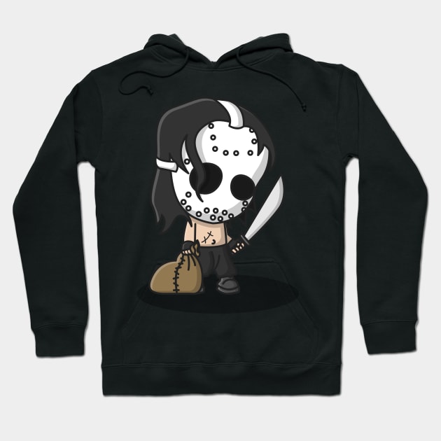 cute killer wearing a mask Hoodie by fflat hds